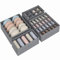 Vantimo Unterwäsche Organizer, Schubladen Organizer, Aufbewahrungsbox für Unterwäsche, faltbare Schubladen Organizer, Schrank Socken, BHs und Krawatten, Ordnungssystem Kleiderschrank, 4er Set, Grau