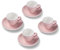 Terra Home 4er Espresso-Tassen Set - Rosa, 90 ml, Matt, Porzellan, Dickwandig, Spülmaschinenfest, italienisches Design - Kaffee-Tassen Set mit Untertassen