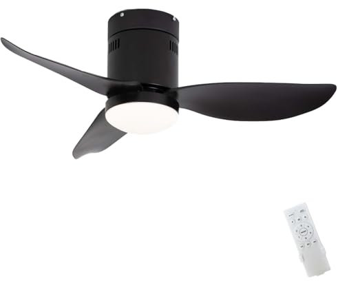Caufloce Grande Ventilateur Plafond Avec Lumiere Et Télécommande Silencieux, Moderne LED Réversible Plafonnier Avec Ventilateur Smart Salon Timer Lumiere Ventilateur Plafond 3 Pales Chambre-90cm
