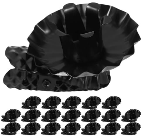 Luxshiny Kerzenhalter-Clips 20 Stück Metall Weihnachtsbaum Blumenform Weihnachtskerzen-Clip Weihnachts-Kerzenhalter-Clip Kegelkerzenhalter Für Geburtstag Esstisch Schwarz