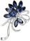 Trachten-Brosche Strass-Edelweiß klar API060 Damen Trachten Haarnadeln Edelweiß klein Haarschmuck Vintage Dirndl Hochzeit