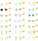 Diamday 21 Pairs Flat Back Stud Earrings for Women Men Surgical Stainless Steel Earrings Set Hypoallergenic Helix Cartilage Earrings Small Studs Earrings Screw Back Earrings Piercing Ear Studs Gold