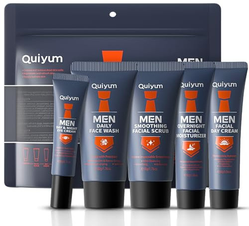 Fathers Day Gifts, Men's Face Care Kit, Mens Skincare Gift Set, Mens Skincare, Facial Kit - Face Wash, Scrub, Evening Moisturiser & Day Cream, Eye Cream - Anti Aging Skin Care Routine Kit