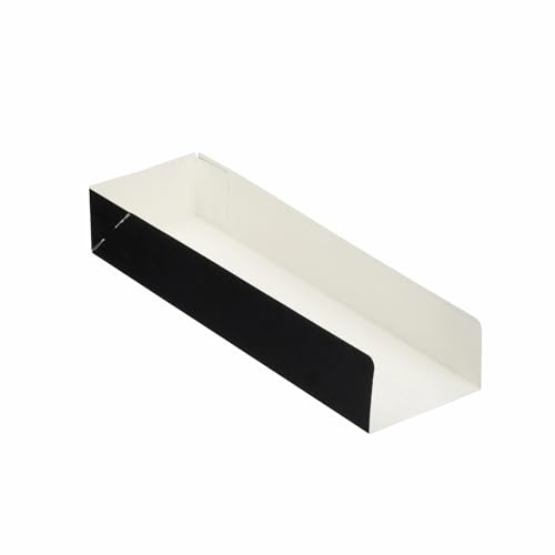 Cake & Party BLACK HOT DOG Holder Disposable Takeaway BBQ Compostable Recyclable Cardboard Sausage Roll Sub Sandwich Holders Fast Food Packaging Box Serving Tray Container (50)
