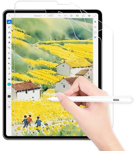 2 Pezzi Carta Pellicola Protettiva per iPad Pro 11 Pollici 2022/2021/2020/2018 iPad Air 5/4, Pellicola Carta Generazione, Protezione Anti-Impronta e Riflesso, per Disegnare Scrivere con Apple Pencilv
