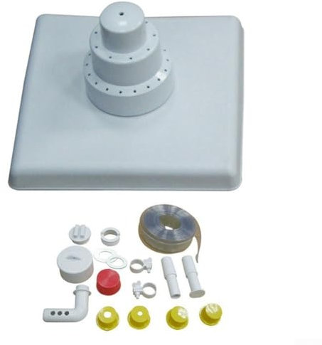 Water Distribution Solutions Schwimmender quadratischer Brunnen-Sprinkler-Halterungs-Set für Fischteiche, Pools und Gartenbereiche