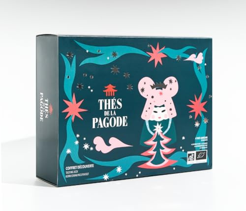 Thés de la Pagode - Coffret Découverte Bio Thés Voyage des Saveurs - Assortiment de 3 Thés et 1 Rooibos - Édition Limitée Princesse Zao - Idée Cadeau Noël - 32 Sachets
