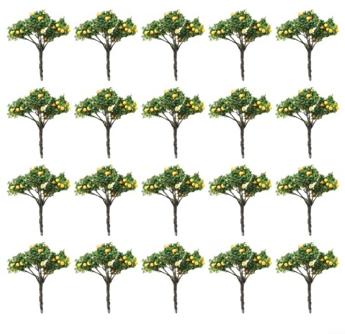 20X 4cm Model Trees for Building Scenery, Plastic Orchard Decoration for Train Diorama and Outdoor Displays
