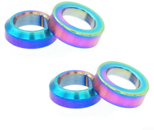 Bike Disc Brake Caliper Bump Gasket Components Concave and Convex Washers for Height Calibration M6x5.5 (Colorful)