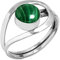 Jeweloporium 925 Sterling Silber Ringe für Damen Größe 57(18.1) Grün Natürlich Malachit Edelstein Kostüm Silber Ringe Freundschaftstag Geschenk Jahrgang Schmuck