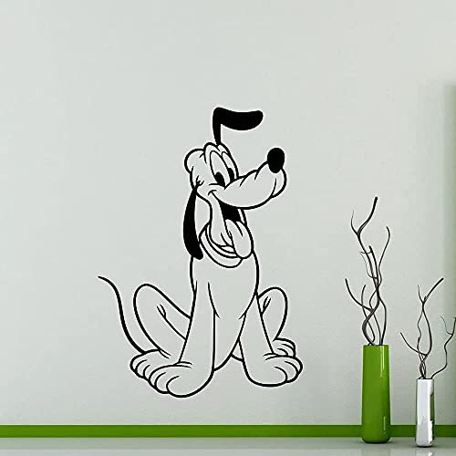 Hund Wandaufkleber Pluto Cartoon Charakter Vinyl Wandaufkleber Kinderzimmer Kindergarten Dekoration Wasserdicht Bewegliches Wandbild 81X57Cm