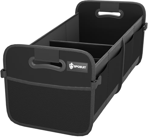 Sposuit Trunk Organizer for Car - 70L Collapsible Sturdy Car Storage, Black