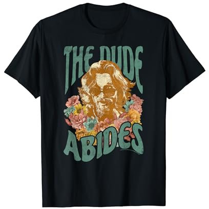 The Big Lebowski Dude Abides Floral Portrait T-Shirt