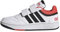 adidas Hoops Lifestyle Basketball Hook-And-Loop Shoes, Scarpe, Cloud White/Core Black/Bright Red, 34 EU