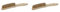 kwb Messing-Drahtbürste mit Holzgriff (gewellter Messingdraht, strapazierfähig, Länge 275 mm) (Packung mit 2)