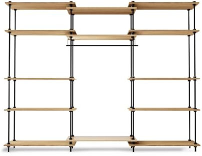 Master Regale DEKO Regalsystem: Standregal 185x85x35cm und Kleiderschrank 185x85x35cm mit Erweiterung 85x35cm