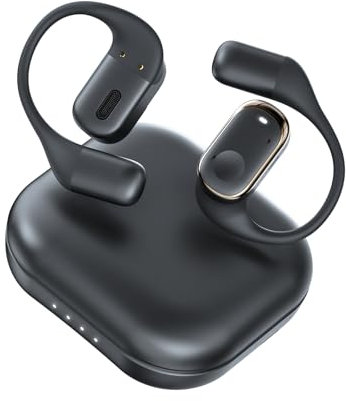 flymory Casque d'Écoute Ouvert Bluetooth 5.3, Open Ear Écouteurs sans Fil avec 40H, Écouteurs Oreilles Libres de Sport avec Contrôle Tactile, Étanches IPX5 pour Course, Randonnée et Cyclisme