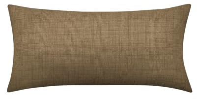 lionto dibea Edel-Renforcé-Kissenbezug aus 100% Baumwolle, 40x80 cm, 2-teiliges Set wendbarer Kissenbezug für Jede Jahreszeit, pflegeleicht & formstabil, inkl. Oeko-TEX Zertifikat, braun