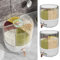 Recipiente para arroz, dispensador transparente giratorio para arroz a 360°, recipiente para frijoles, recipiente para legumbres, dispensador de alimentos extraíble con tapa con 6 compartimentos para