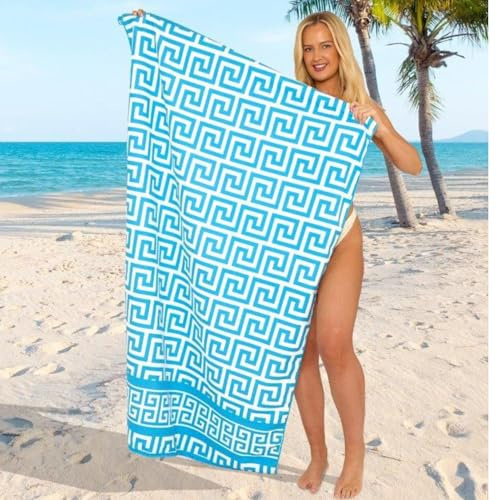 GC GAVENO CAVAILIA Extra Large Beach Towel for Adults - Quick Dry Microfibre Printed Beach Towels - Super Absorbent Beach Towel for Swim (180 x 100 cm) - (1 Piece) Soft, Sand Free,Lightweight - Multi
