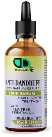 Anti-Dandruff Hair Serum with Tea Tree Oil – 100% Natural Scalp Treatment for Itchy Scalp, Hair Fall & Hair Growth – 50ml