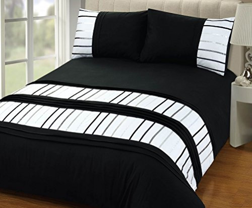 Rapport Brooklyn Bettbezug-Set, schwarz, King Size