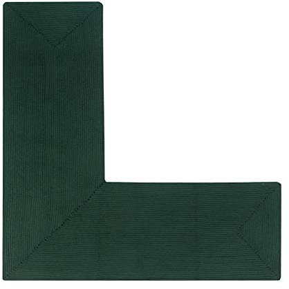 Better Trends Geflochtener Teppich, Alpine Braid Kollektion, strapazierfähig, schmutzabweisend, wendbar, für den Innenbereich, 100% Polypropylen, lebendige Farben, 61 x 172,7 x 172,7 cm, L-förmiger