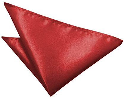 WedDecor Herren-Einstecktuch, Satin, Einstecktuch, einfarbig, weiches Polyester, schönes Mode-Accessoire für Weihnachten, Hochzeit, formelle Anlässe Gr. Medium, dunkelrot