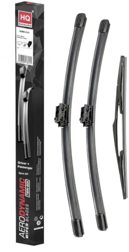 HQ Automotive Wiper Blades for Mercedes C Class Estate W205 (2014-2020) Front Rear Kit, Adm22-221|Hq11G