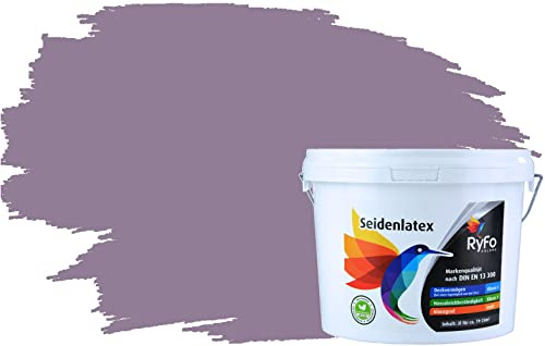 RyFo Colors Seidenlatex Trend Violetttöne Blasslila 3l - bunte Innenfarbe, weitere Violett Farbtöne und Größen erhältlich