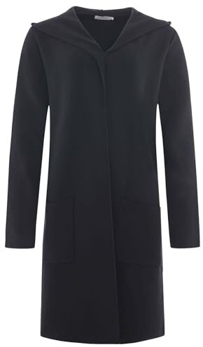 Zwillingsherz Strickjacke Cardigan für Damen Frauen - Hochwertiger Mantel Überwurf warm weich und kuschelig mit Kapuze - Perfekt für Frühjahr Herbst Winter - Cape Umhang mit weichem Strick