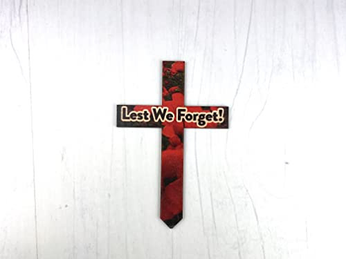 NI 2009 Influent-uk Est.2009 Remembrance Day Cross - In remembrance cross for remembrance day - Lest we forget poppies