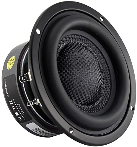 MMLFX 1PC Speaker 50W 4ohm 8ohm Auto Subwoofer Autowoofer 4 Pollici Woofer Speaker in Automobile Bass Altoparlante Altoparlante da Corsa Lunga for Scatola Audio automobilistica (Color : 1 Piece-8Ohm)