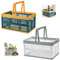 Tongboke 2 X Klappbox Klein mit Henkel,Einkaufskorb Klappbar,Klappkiste Klein,Klappboxen Faltbar Stabil GewichtskapazitäT 5kg für Outdoor Picknick,Lagerung von Haushaltswaren (Klein)