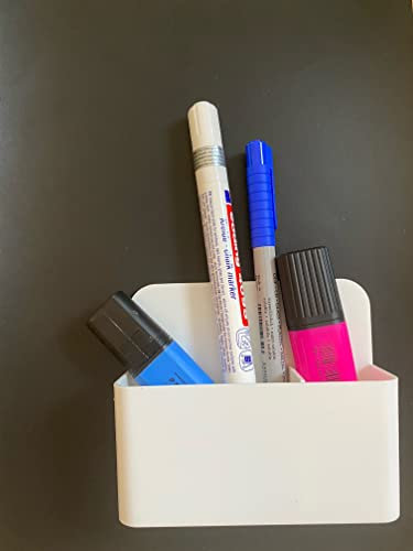 Magnet-Tafel-Folie Farbe: schwarz | 40 Größen | Preis-Leistung Top beschreibbar, abwischbar, magnetisch | Kreide Tafel Magnet Folie (Stifthalter-groß-weiss)