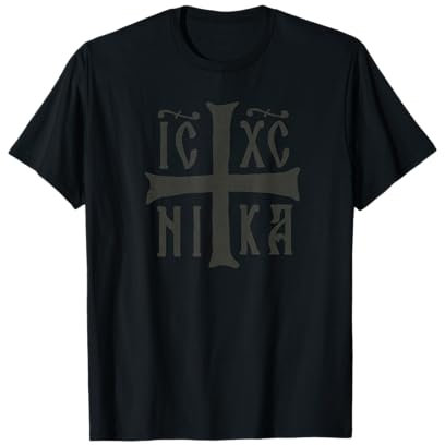 Griechisch-orthodoxes Kreuz Christogramm ICXC NIKA Jesus Christus T-Shirt