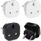 UK to European Plug Adapter,4 Pack EU Travel Adaptor Europe Converter Type C, E, F for Spain, France, Italy, Portugal, Germany, Netherlands, Greece, Poland, Turkey and More