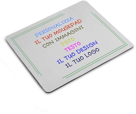 Generico Tappetino Mouse Personalizzato - Mousepad Personalizzato con Foto, Immagini, Logo, Testo - Tappetino Mouse Personalizzabile - Mousepad Personalizzabile