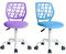 FurnitureR 2Stk Home Office Stuhl Ergonomischer justierbarer Höhendreher Rolling Computer Executive Stuhl für Home Office Arbeitszimmer, Candy Blau Lila