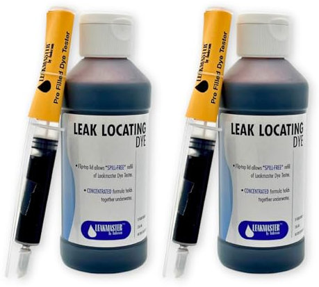 Leakmaster Pool Lecksucher Kit - 226.8 g Blauer Farbstoff mit wiederverwendbarer Spritze - Gut sichtbarer Lecksucher für Pools, Whirlpools & Spas - 40+ Nachfüllungen - Professionelles Wasser Tracing