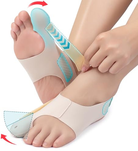 Tech Love Hallux Valgus Socken Bandage Zehentrenner Damen Entlastung des Ballenzeh Rutschfester Fersenriemen Yoga-Stoff Größe L