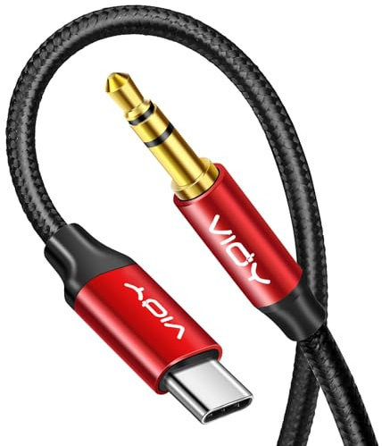 VIOY Aux to USB C 1M, Type C to Aux-Headphone Male Cord Car Auxiliary Cable Compatible with iPhone 15/15Plus/Pro/Pro Max, Galaxy S23 Ultra iPad Pro Air Pixel 7