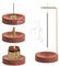 GETRICH Brûleur D'encens Inversé, Porte-Encens Multifonction, 9 Trous Brûleur D'encens, Porte-Encens en Bois pour Yoga, Méditation, Décor de Bureau à Domicile, Zen, Spa