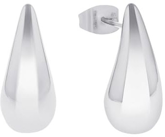 s.Oliver Ohrstecker Edelstahl Damen Ohrschmuck, 2 cm, Silber, Kommt in Schmuck Geschenk Box, 2038845