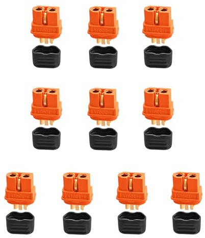 ELFCULB XT60i Buchse 10 Stück mit mantelgehäuse für RC-Batterie | XT60I-F Buchse Weiblich für Amass-Anschluss RC Lipo Drohne Batterie