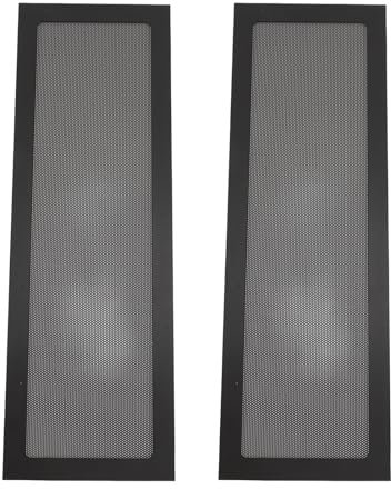 2pcs PC Fan Dust Filter Magnetic Frame Fine Mesh PVC Fan Filter Grills, Protect Your PC, Keep, Reduce Time, Enhance Fan Life, 120 X 360mm (Black)