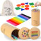 Montessori Spielzeug ab 1 2 3 Jahre, Motorikspielzeug ab 1 Jahr, Holz Sortierspiel Baby Spielzeug, Farbe Form Sortierspielzeug, Lernspielzeug Sensorik Spielzeug Geschenk für Kleinkinder