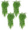 Huryfox Piante rampicanti artificiali Vite di felce - 4P Decorazione pianta finta cadente con foglie d'edera per interni ed esterni, finta vegetazione verde per soggiorno, cucina, balconi, giardini
