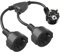 Verlängerungskabel mit Stecker, Schutzkontakt AC-Schuko Kunststoffleitung Kabel Mit 2-Fach Steckdosen, Doppelstecker für Steckdose IP20 für Zuhause, Büro, Außenbereich, 3x1,5mm², bis 250V/16A, Schwarz