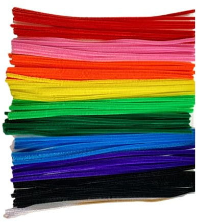 Woedpez 100 Stcs Weiche Rohrreiniger Chenilles Stiele Biegung Stick Fuzzy Drahtstab Bunte Fuzzy Stick Für Bastelklassenzimmer